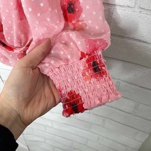 Bobeau Surplice Swiss Dot Blouse - Picture 6 of 13